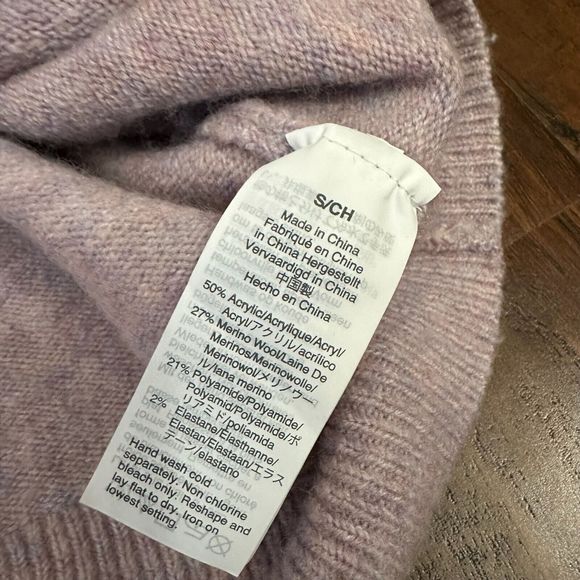 MADEWELL Bobble Dashwood V-Neck Sweater in Purple Coziest Yarn - Picture 7 of 9